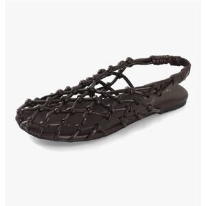 GRACESTRIDE Women's Mesh Ballet Flat Sandals Slingback Strap Flat Heel Size 8